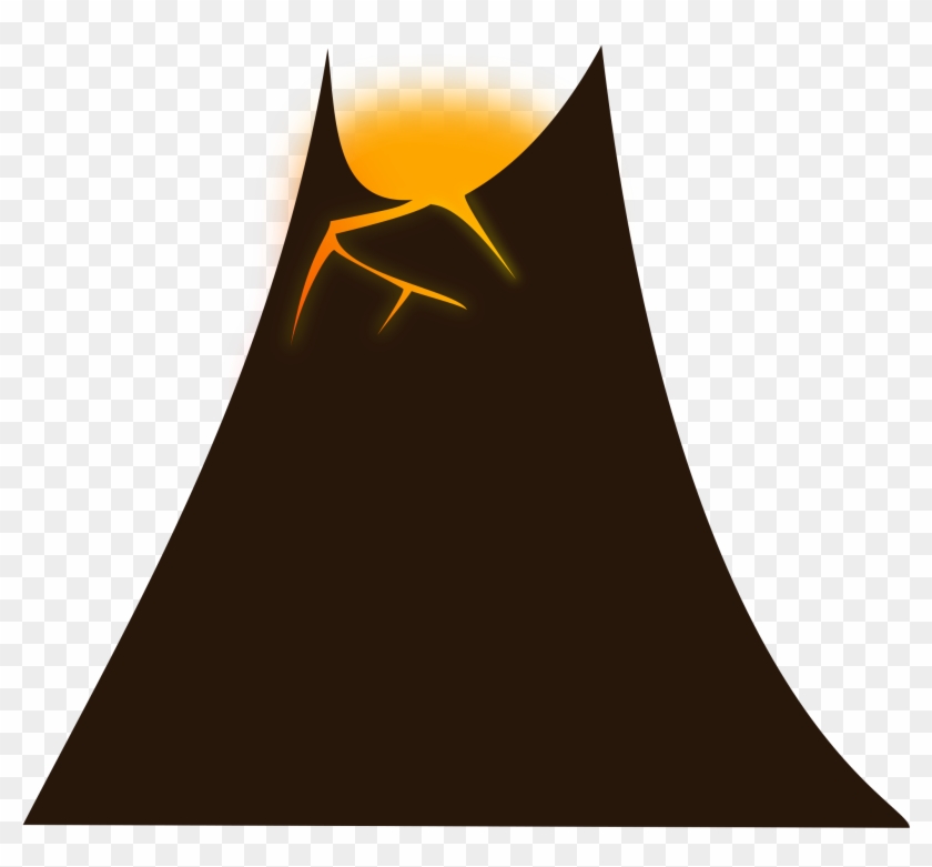 Volcano, Hot, Fire, Lava, Mountain Sponsored - Volcano Vector Png #899383