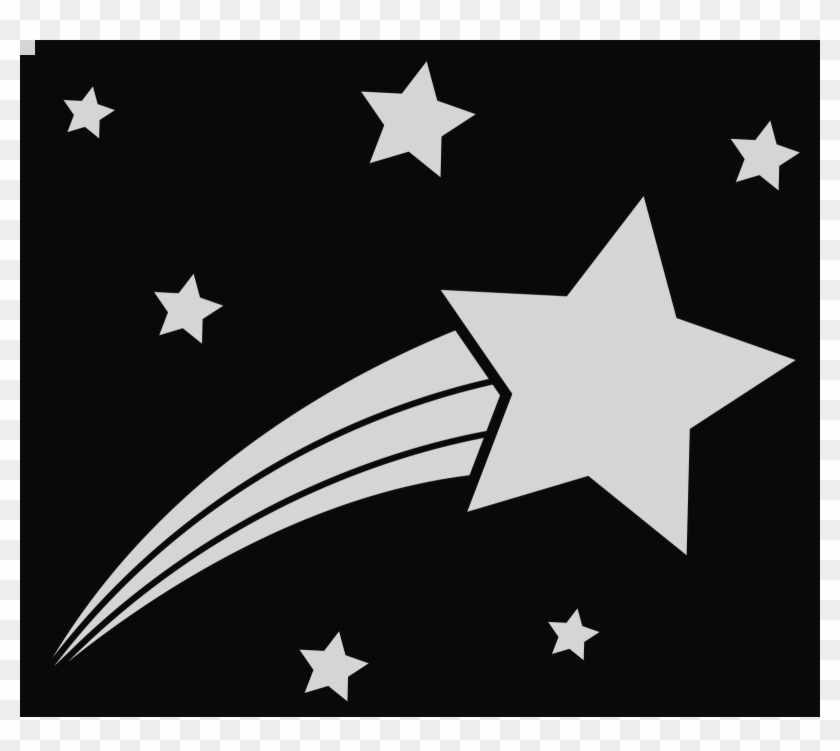 Shooting Star Clip Art Black And White Black And White - B612 Camera Download #899671
