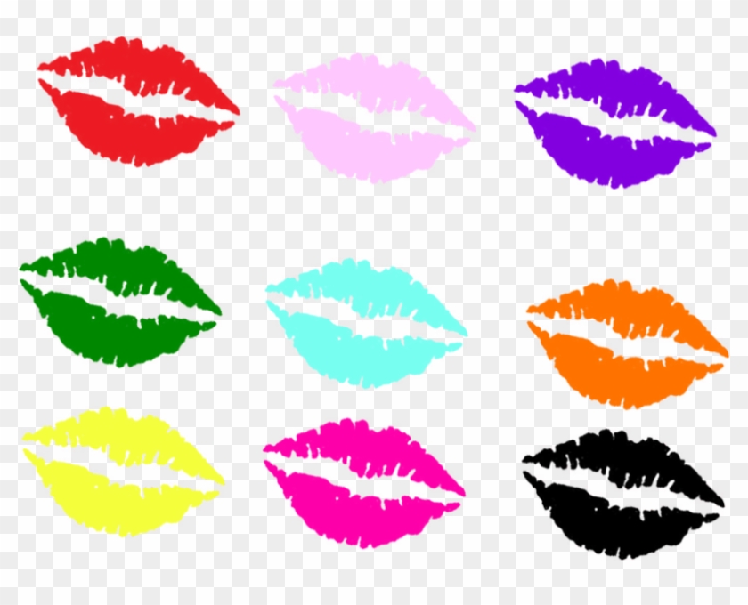 Lipstick Kisses - Lips Overload Shower Curtain #899707