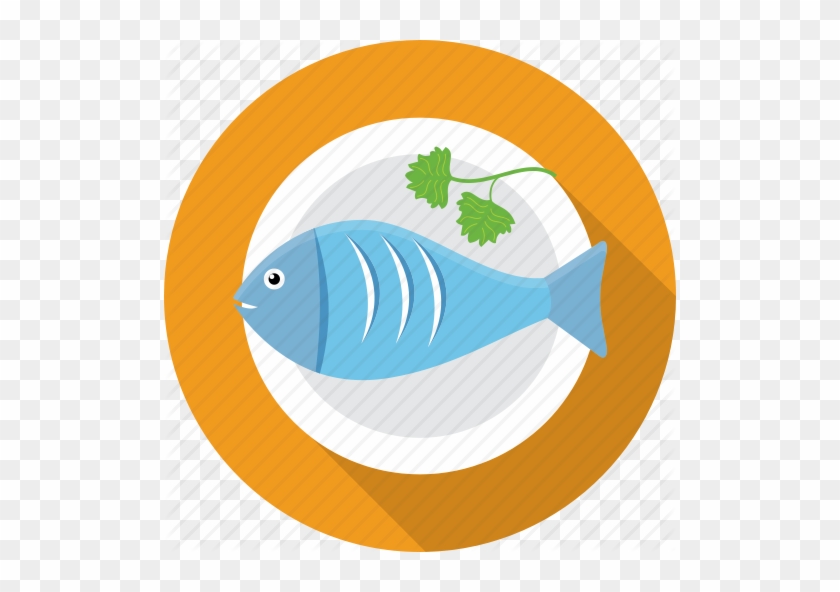 Salmon Clipart Blue Food - Fish Food Icon Png #899751