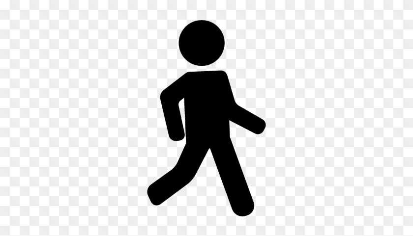 One Man Walking Vector - People Walk Icon Png #899761