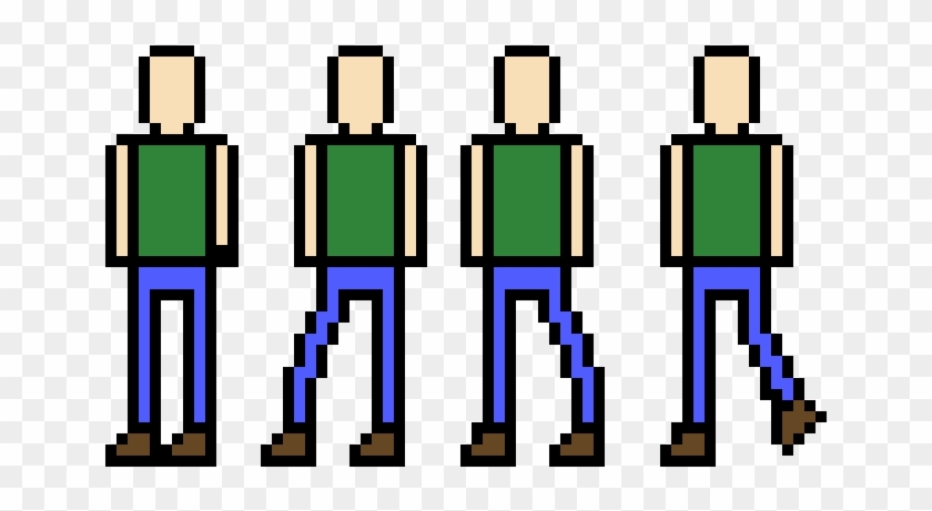 Walking Man - Walking Pixel Man #899797