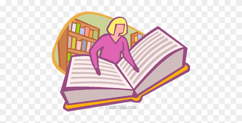 Woman Reading Book Royalty Free Vector Clip Art Illustration - Woman Reading Book Royalty Free Vector Clip Art Illustration #899802