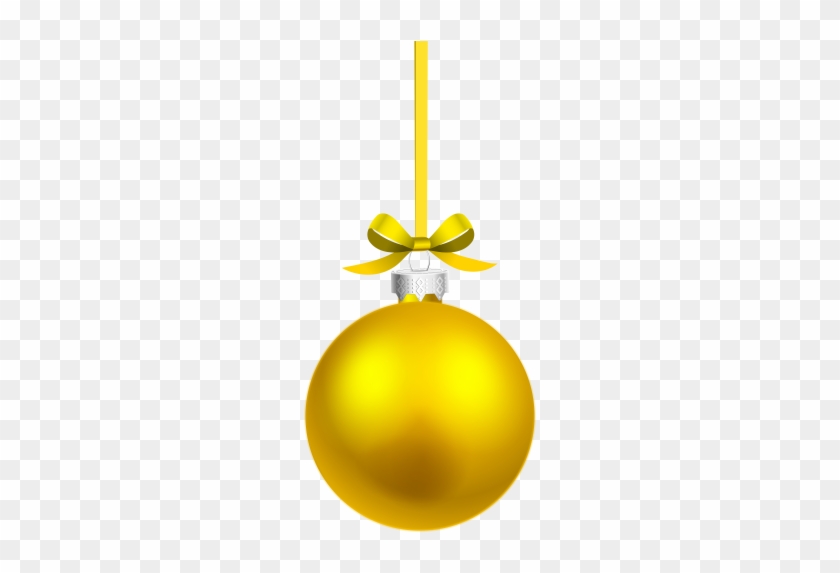 Yellow Hanging Christmas Ball Png Clipart The Best - Yellow Christmas Ball #899852