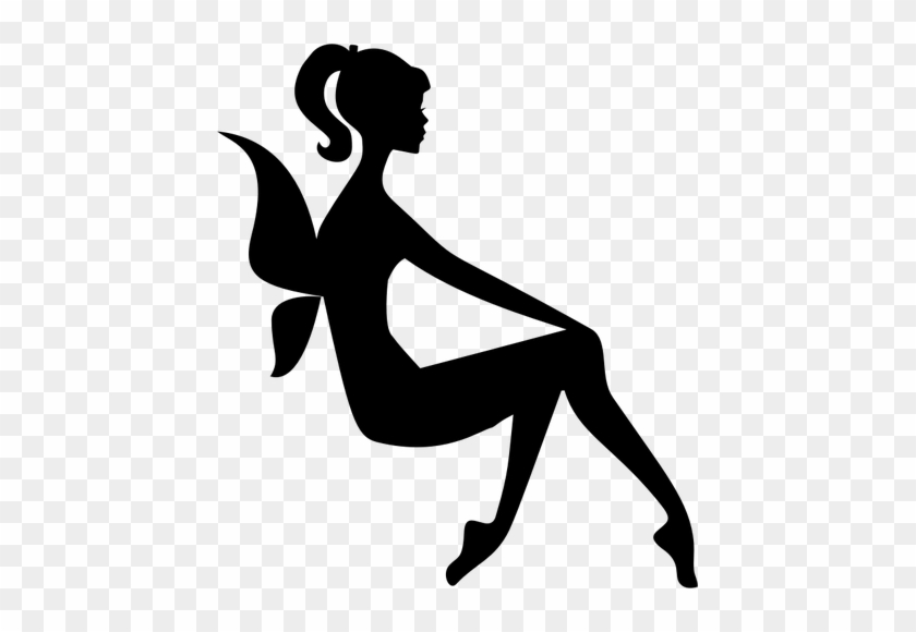 Fairy Sitting Icon - Fairy Silhouette #899960