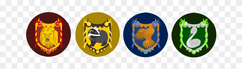 Hogwarts House Buttons By Lordbatsy - Harry Potter Houses Vector #900002