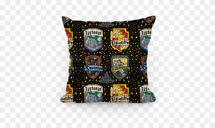 Hogwarts House Cats Pillow - Harry Potter Cat Houses #900008