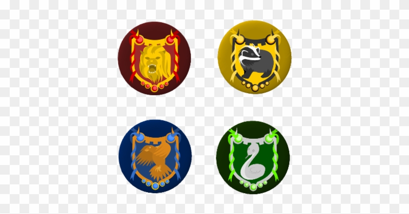 Hogwarts Four Houses Buttons - Emblem #900015