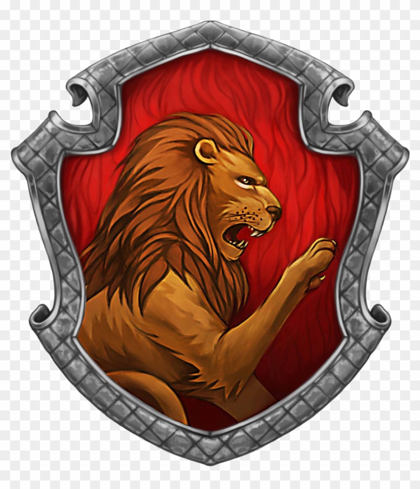 The Gryffindor House Emphasizes The Traits Of Courage - Harry Potter Gryffindor Lion Emblem Cabochon Necklace #900017