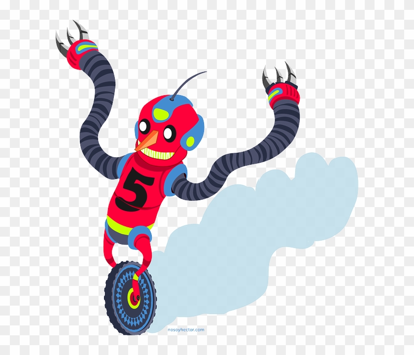 Machine Robot, Cycling, Balancing, Red, Wheel, Arms, - Robot Con Una Rueda #900049
