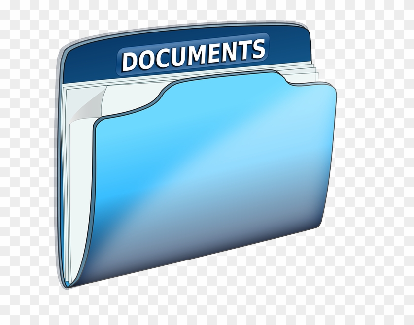 Documents, Folder, Office, Text, File, Blue - Documents Clipart #900088