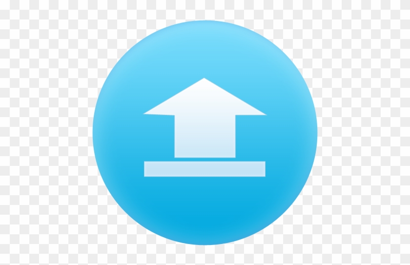 Blue, Up, File, Circle, Document, Upload Icon - Upload Icon Png #900115