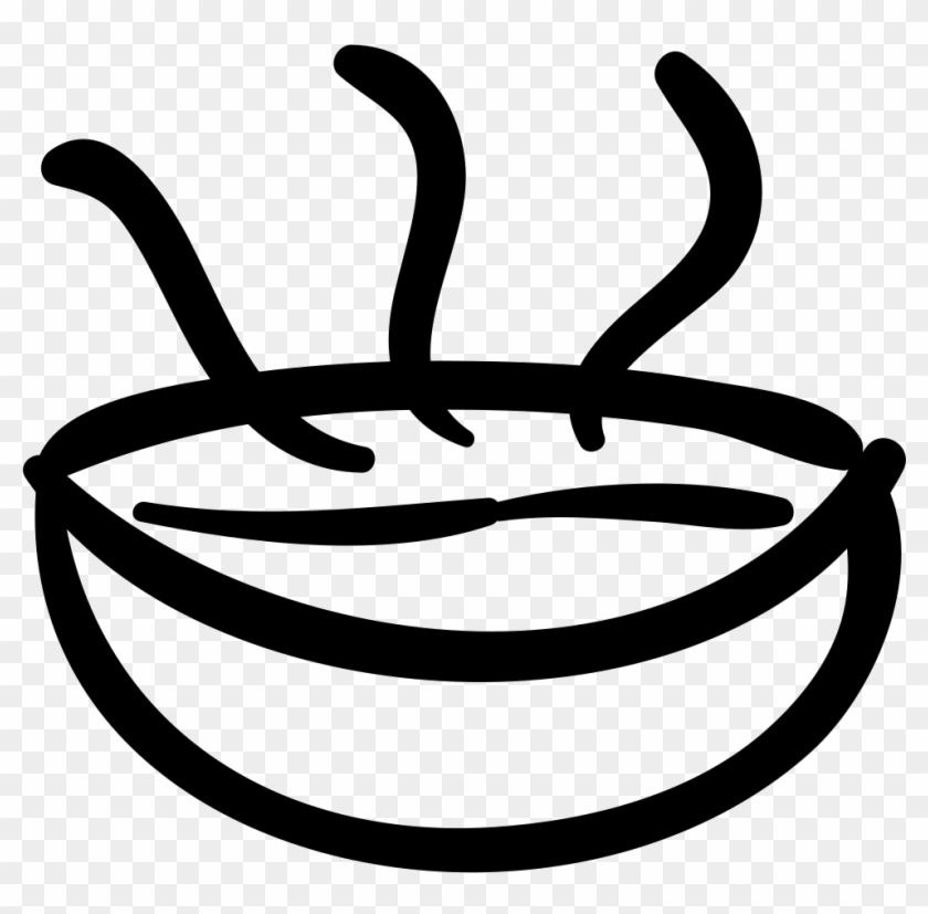 Hot Soup Bowl Hand Drawn Food Comments - Food Icons Png Hand Draw #900219