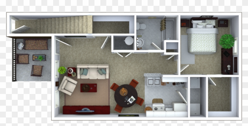 U Pixels Floorplan Bedroom Apartment Simple Two House - Apartment #900281