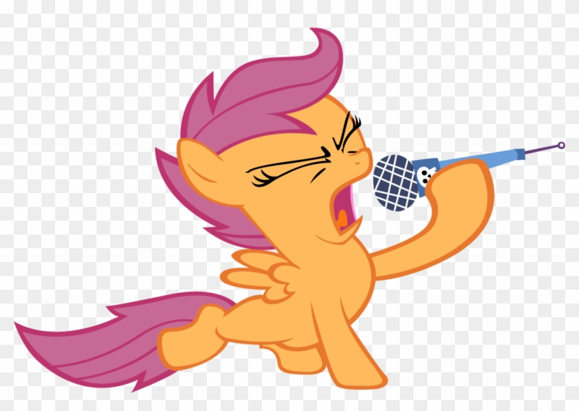 Moongazeponies, Eyes Closed, Microphone, Safe, Scootaloo, - Scootaloo #900364