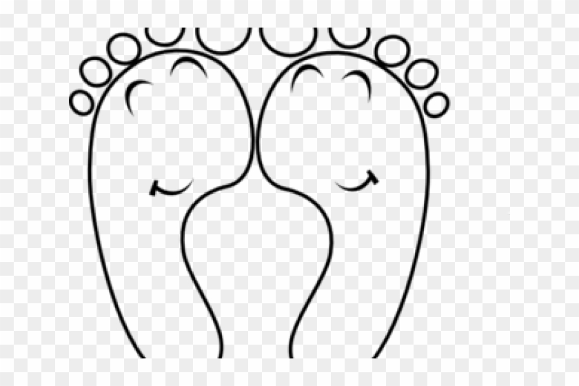 Happy Feet Clipart Black And White Foot Coloring Full Size PNG