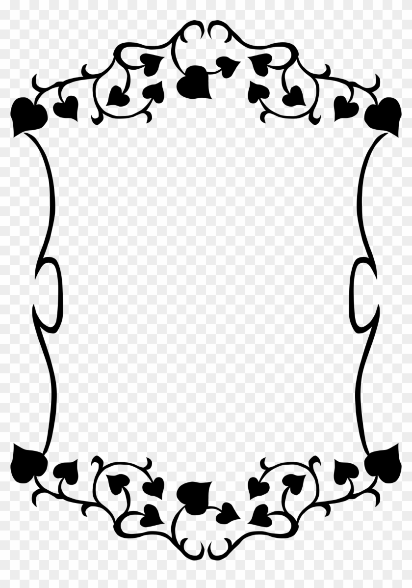 Garden Clipart Black And White Border Clipground Garden - Black And White Border Leaves #900714