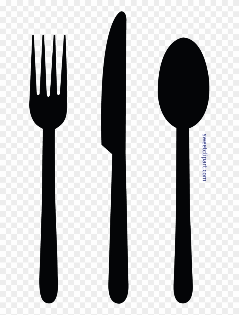 Kitchen Designs Fork Knife Spoon Black Clip Art And - Fork Spoon Knife Clipart #900757