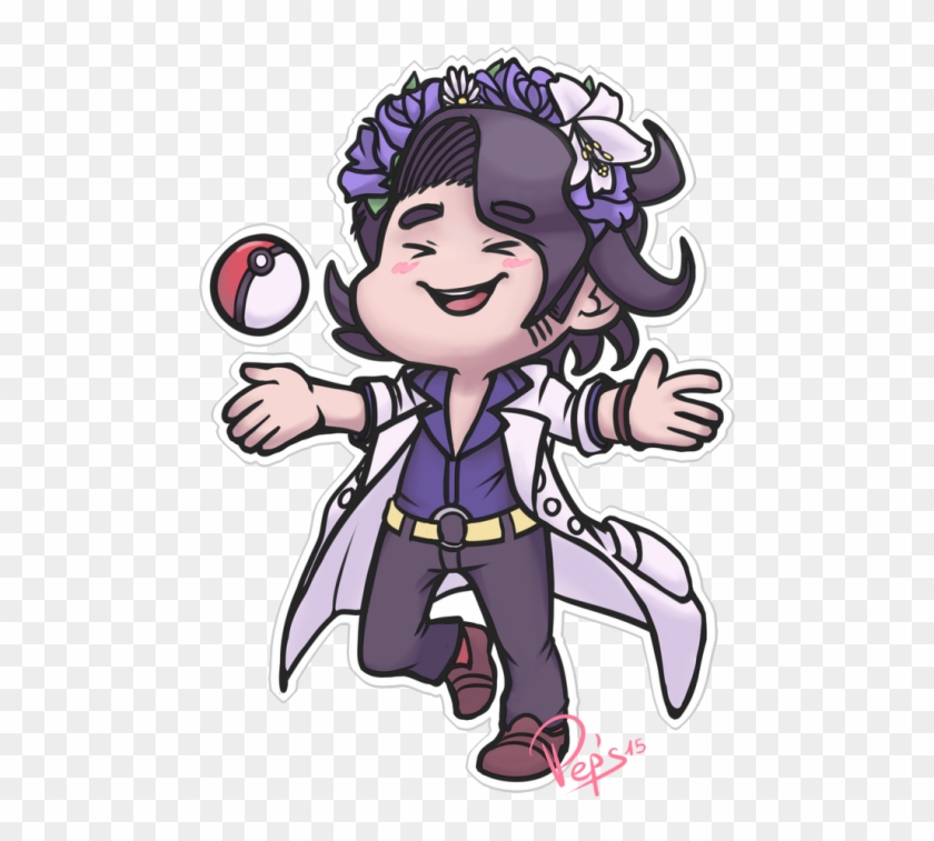 Awww Chibi Professor Sycamore With A Flower Crown - Crown #900865