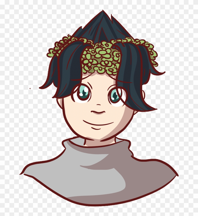 Milo But With A Flower Crown On His Head By Wishuponacrane - Illustration #900884
