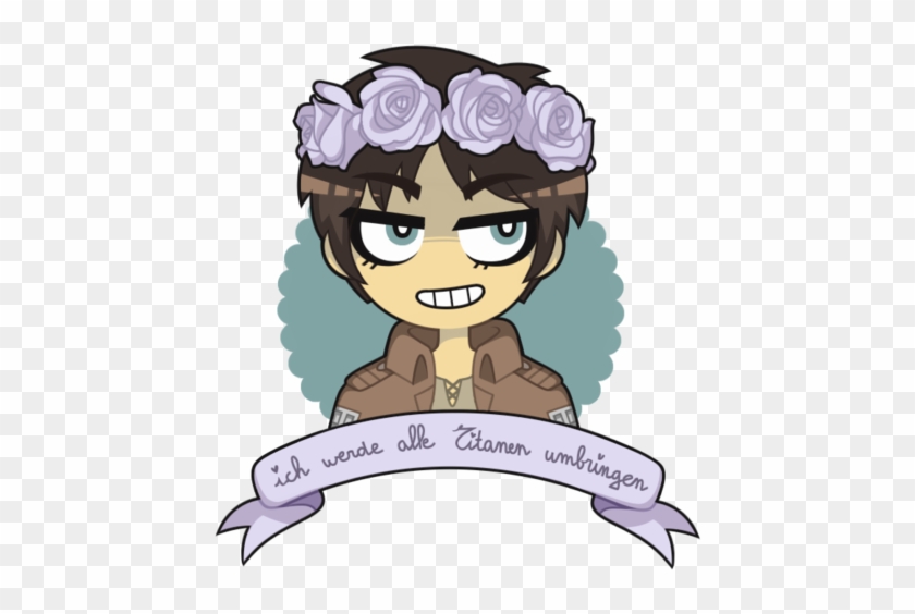 It Says "i'm Going To Kill All The Titans" - Attack On Titan Flower Crown #900979