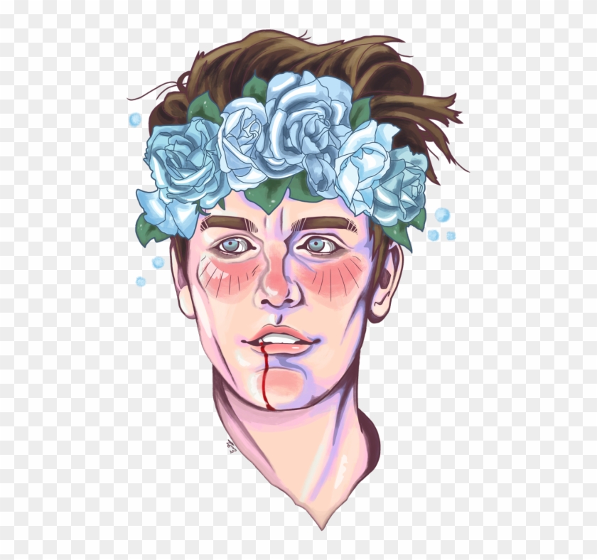 Brendon Urie Flower Crown - Brendon Urie Drawing Cartoon #901108