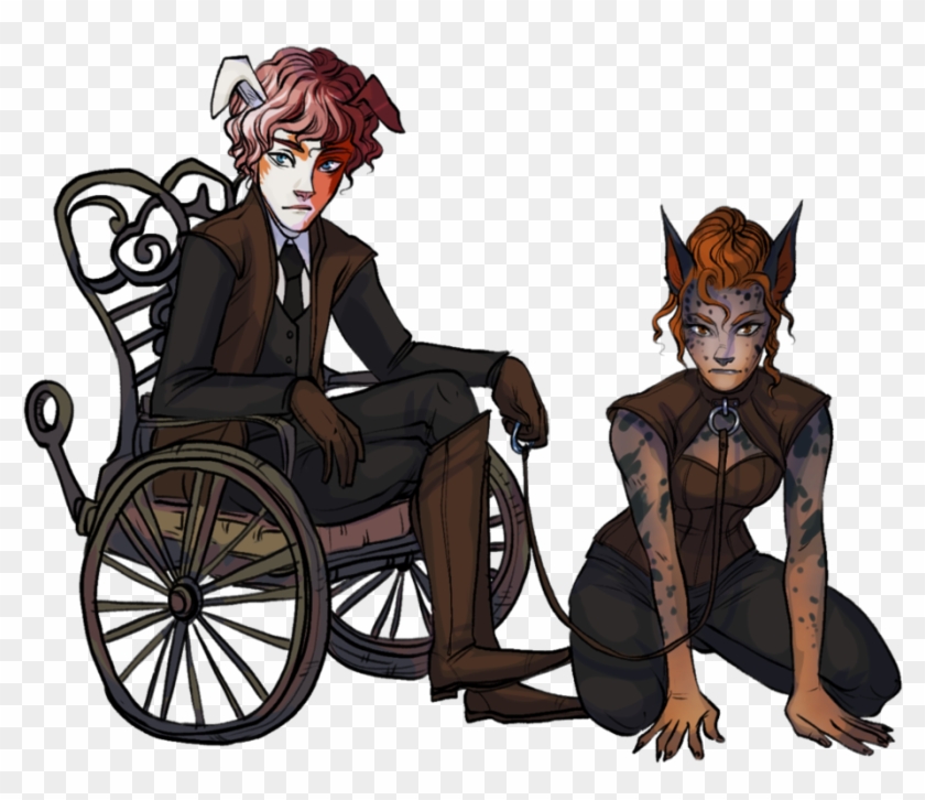 Couples Sketch W/color Evelynne And Bas Rouge By Blackbirdink - Cartoon #901413