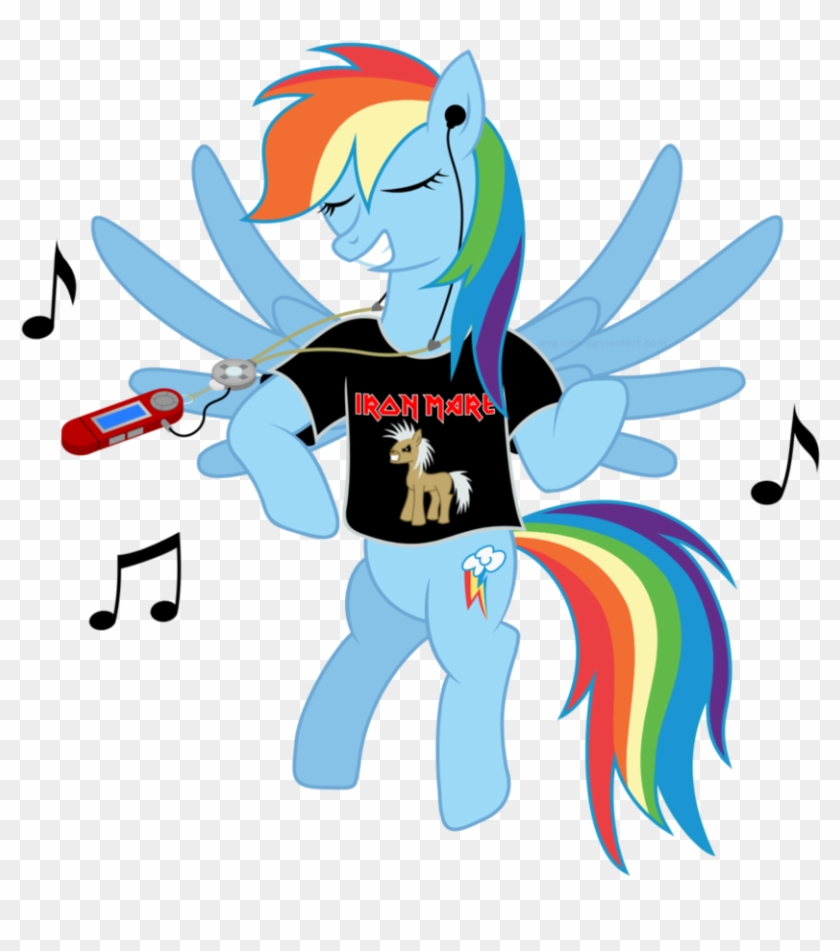 Evaxilth, Iron Maiden, Parody, Rainbow Dash, Safe - Cartoon #901478