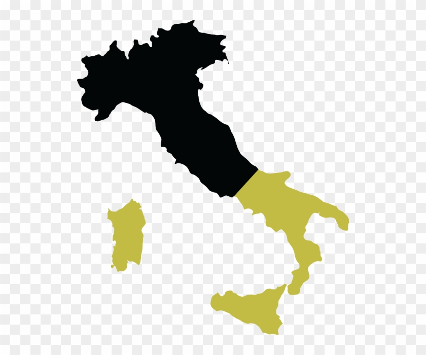 Winemaking Region - Black Italy Map #901564