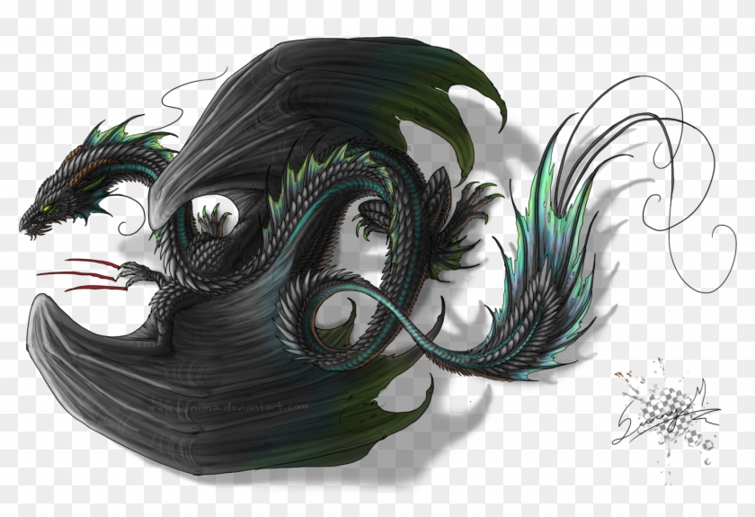 Image Gallery Western Dragon Tattoo Sketch - Gray And Black Dragon #901577