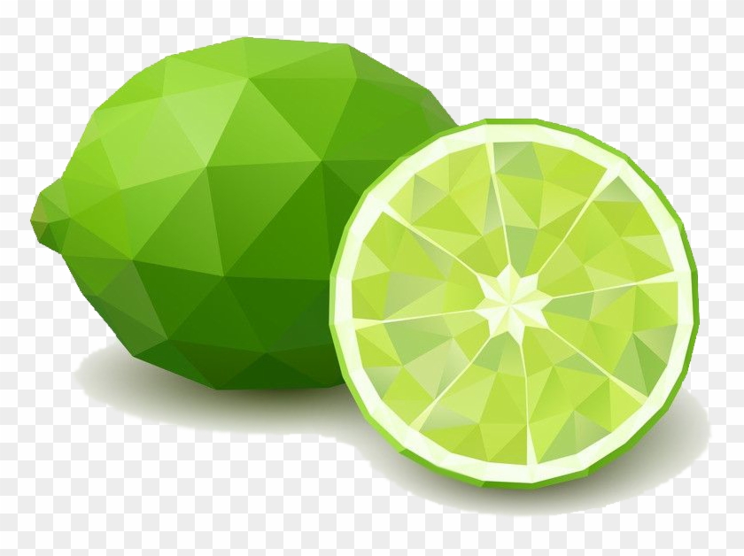 Lemon-lime Drink Illustration - Geometric Lemon #901703