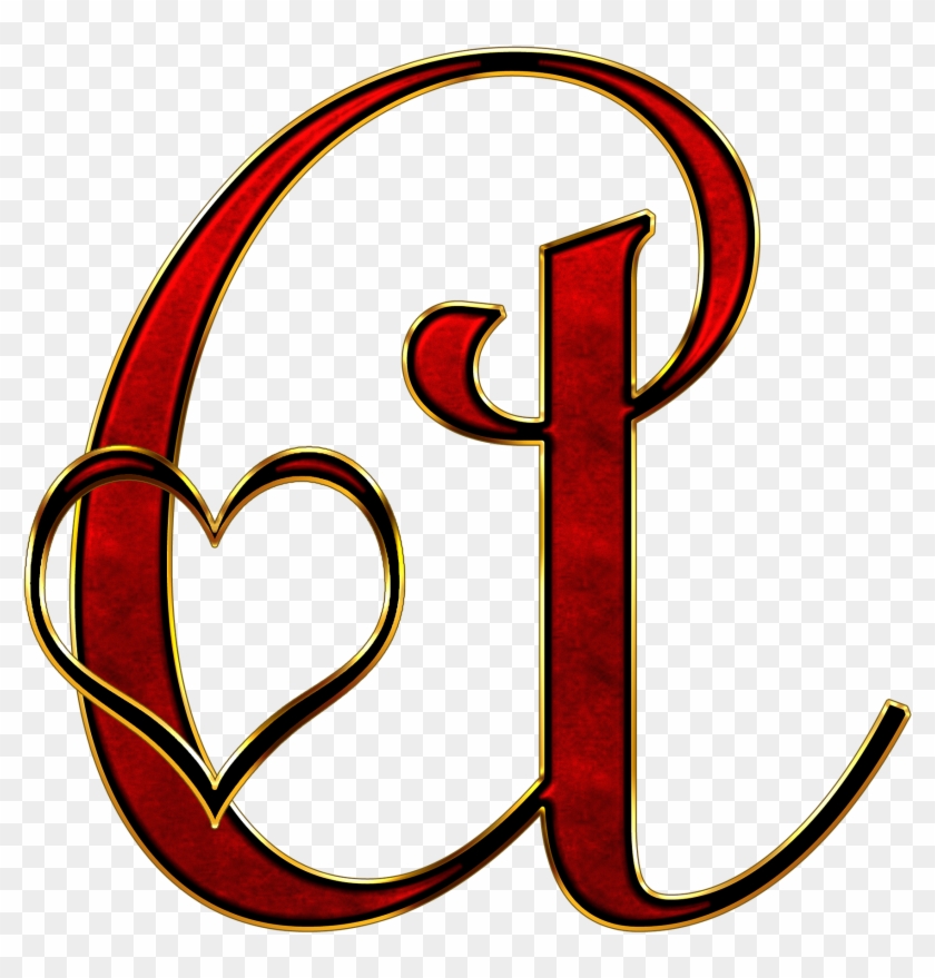 Red Lowercase A With A Heart By Ractapopulous On Pixabay - Letter #901808