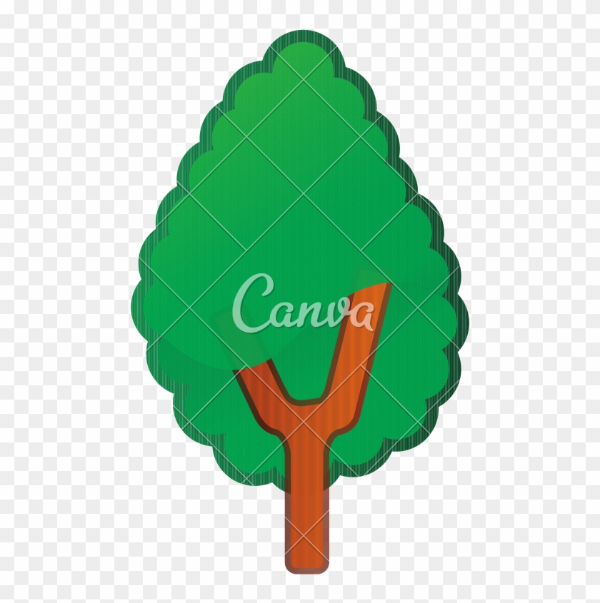 Isolated Comic Tree Vector Icon Illustration - Symbol #901864