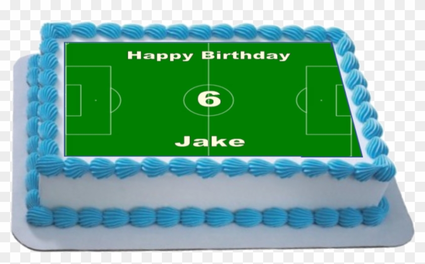 Personalised Football Pitch Fondant Icing Cake Topper - Yo Gabba Gabba Birthday Cake #901926