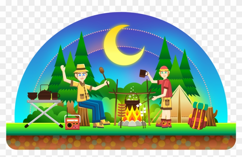 Camping - Camping Cartoon #901954