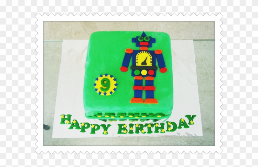 Robot Cake For Joshua's 9th Birthday - Cake Decorating #901981