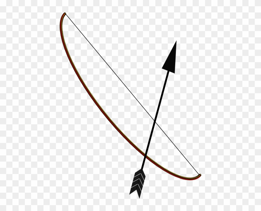 Weapons Bow And Arrow Clipart - Bow And Arrow Simple #902171