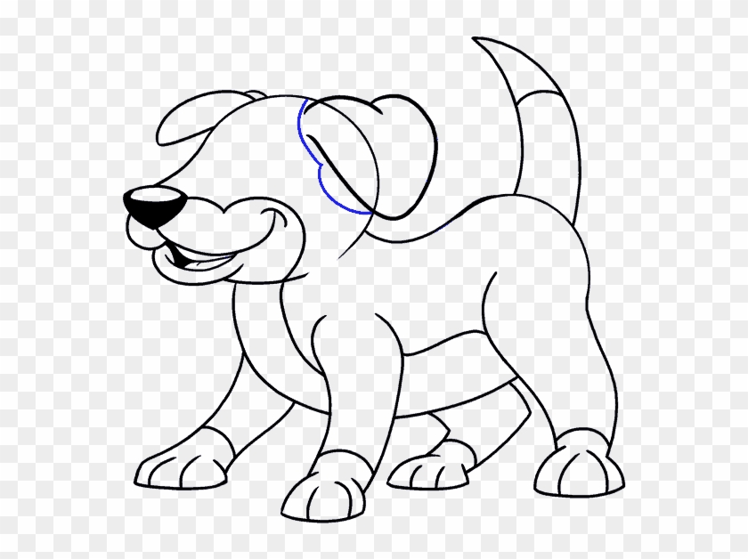 How To Draw Cartoon Dog - Cartoon Dog Drawing - Free Transparent PNG  Clipart Images Download