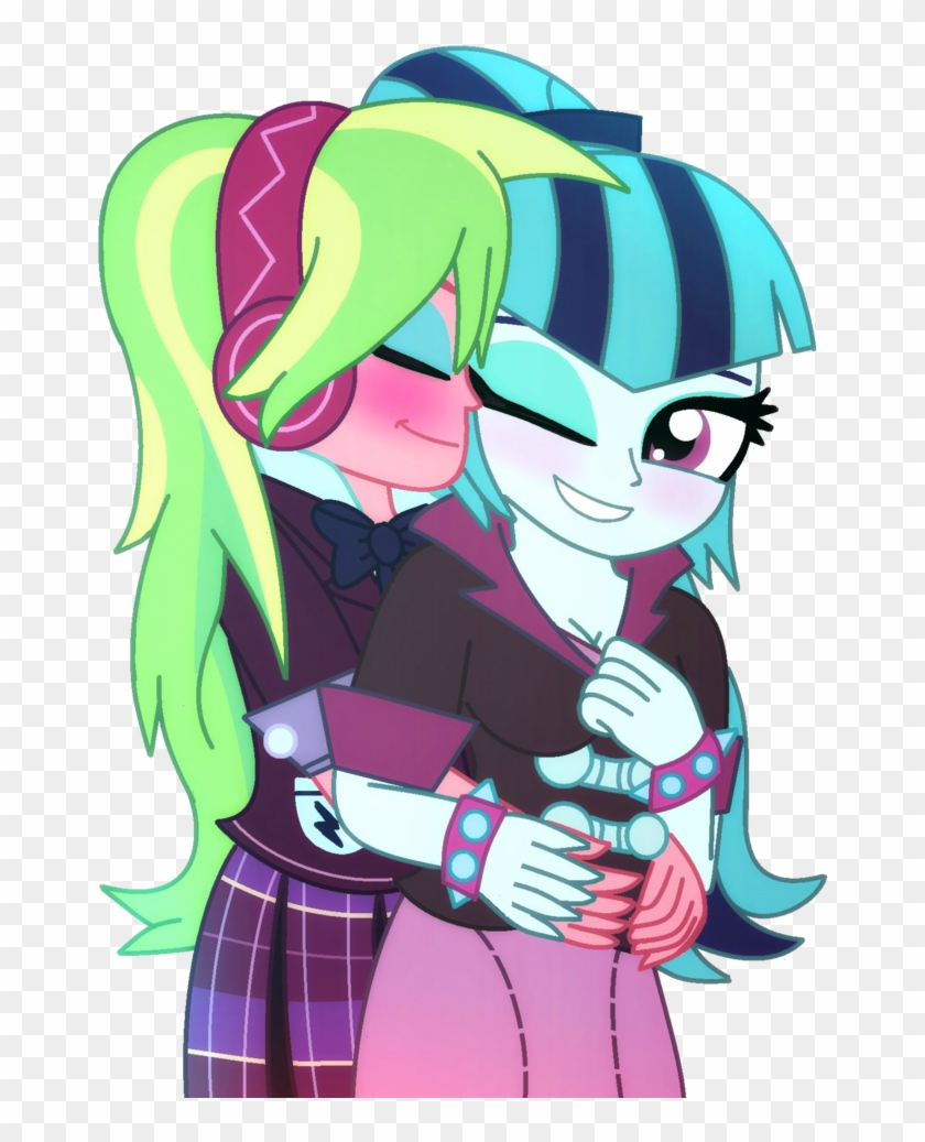 Cbear624, Blushing, Equestria Girls, Hug, Lemonata, - Sonata Dusk Lemon Zest #902302