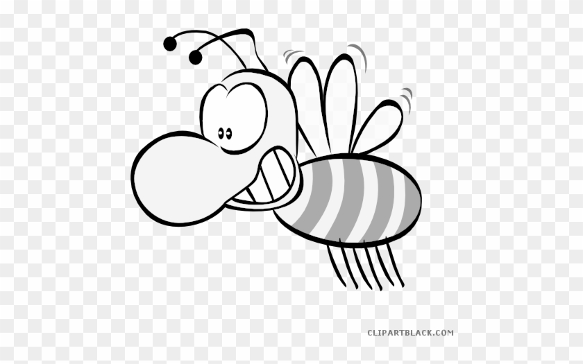 Spelling Bee Animal Free Black White Clipart Images - Cartoon Bee #902333