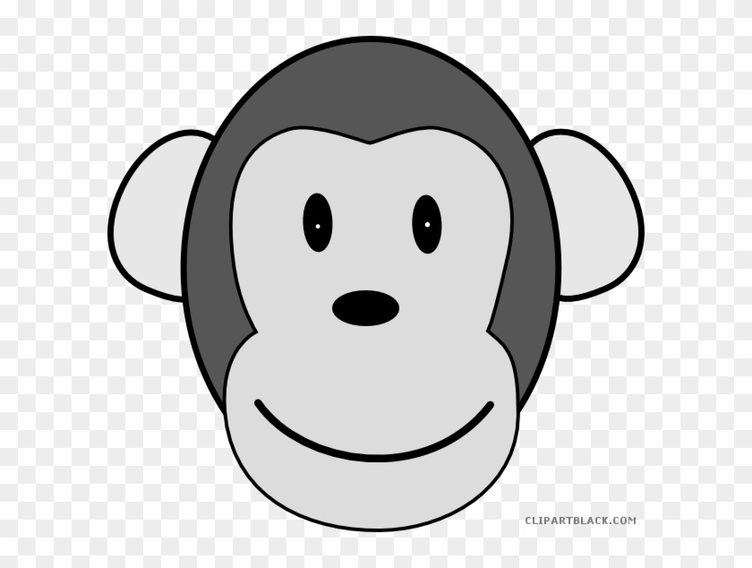 Happy Monkey Animal Free Black White Clipart Images - Monkey #902385