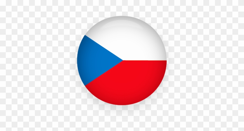 Czech Republic Button Transparent With Perspective - Czech Republic Round Flag #902447