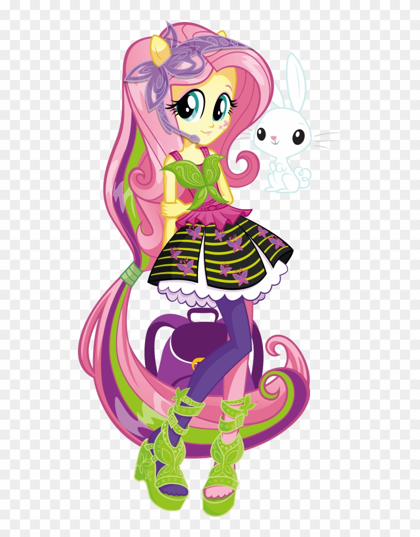 Fluttershy Rainbow Rocks Character Bio Art - Fluttershy Equestria Girl Rainbow Rocks #902467