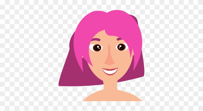 Happy Woman Face Cartoon - Cartoon #902578