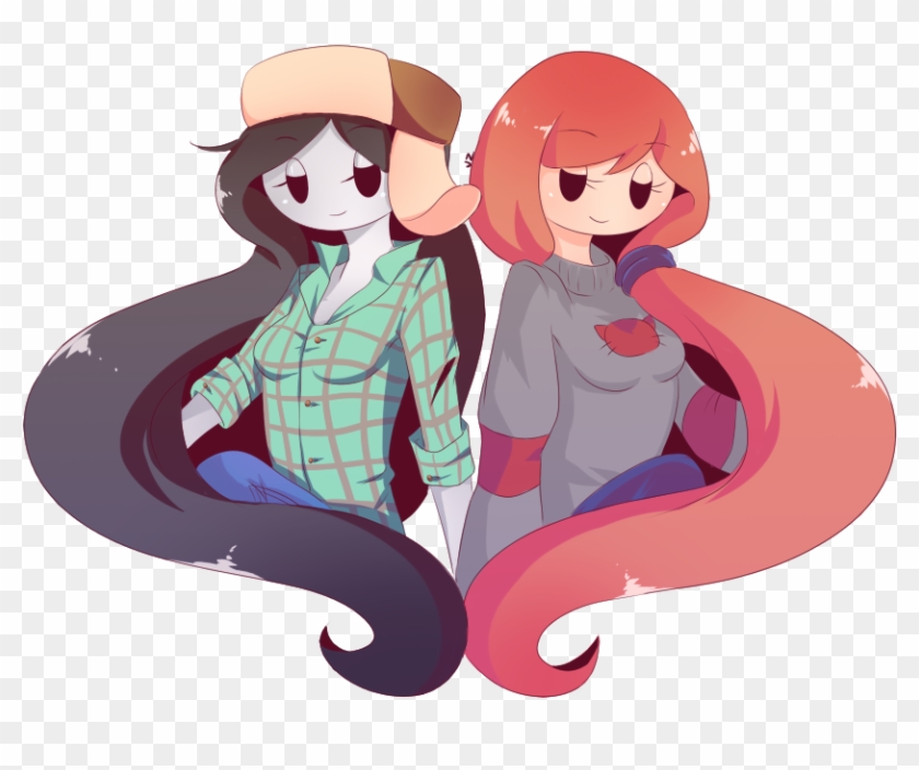 Marceline The Vampire Queen Finn The Human Pink Vertebrate - Gravity Falls And Adventure Time Art #902590