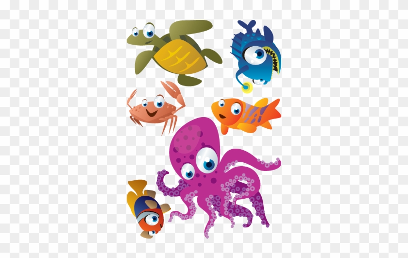 Dibujos Animados Bajo La Mar Animales A Todo Color - สัตว์ น้ำ น่า รัก #902671