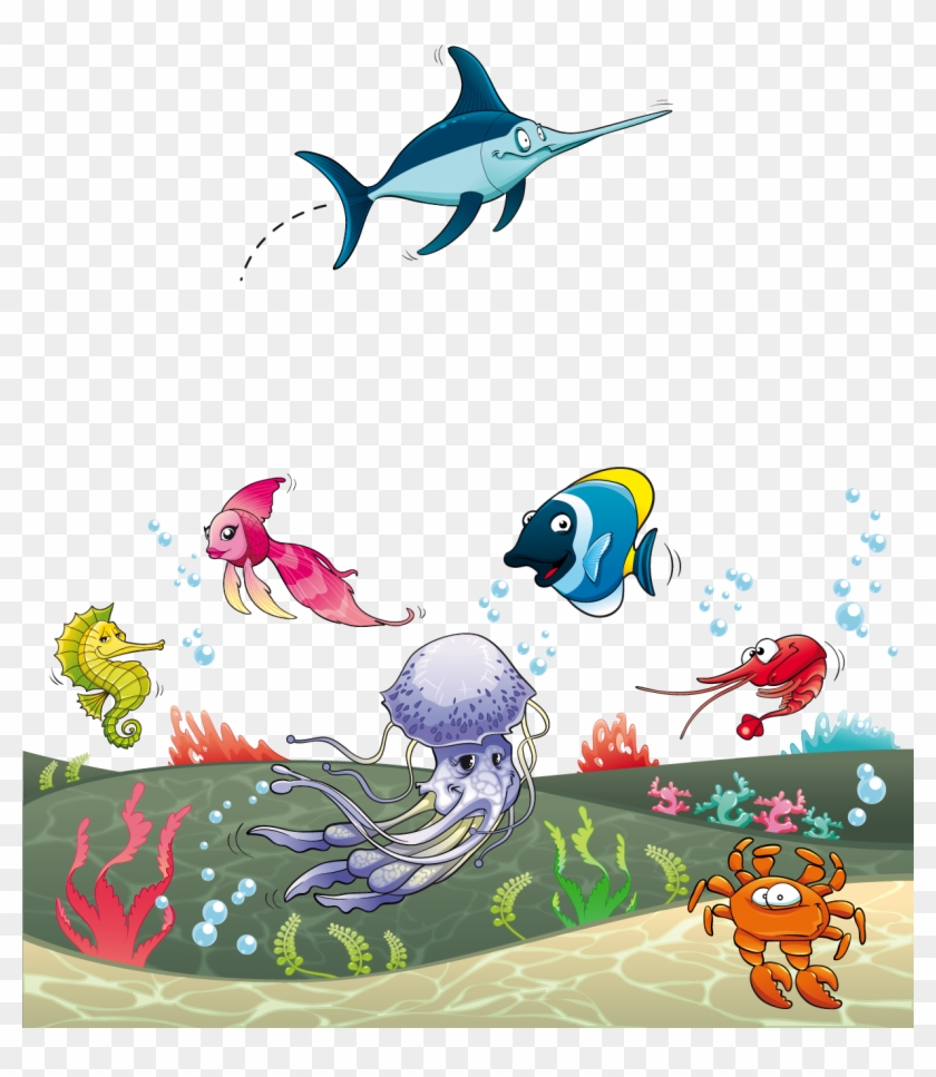 El Pescado De Mar Para Los Animales Acuáticos Clip - Fish Under The Sea #902678