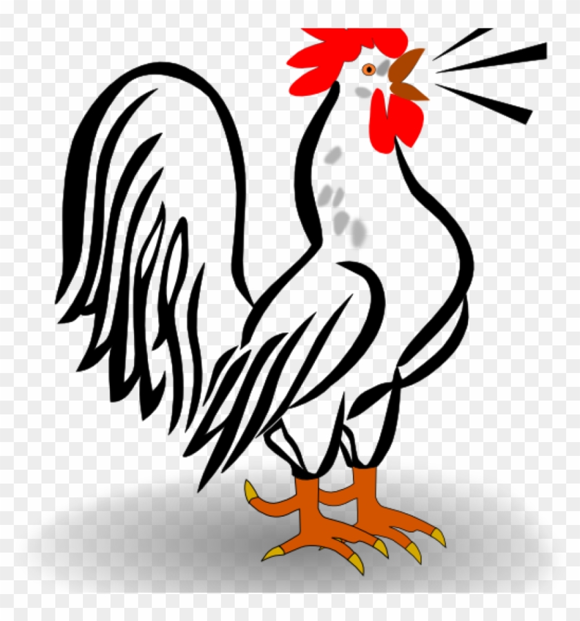 Rooster Clipart Rooster Clip Art At Clker Vector Clip - Crowing Rooster Clip Art #902968