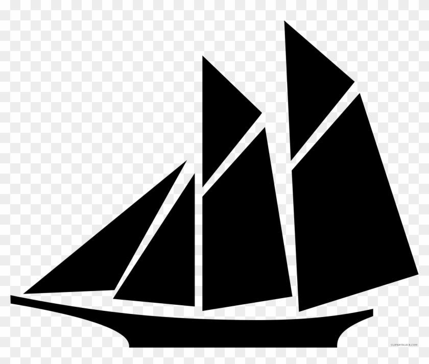 Sailboat Silhouette Transportation Free Black White - Clip Art Sail Boat #902975