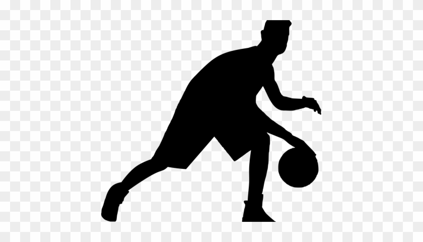 Man Playing Basketball - Silhouette People Basketball Png #903022